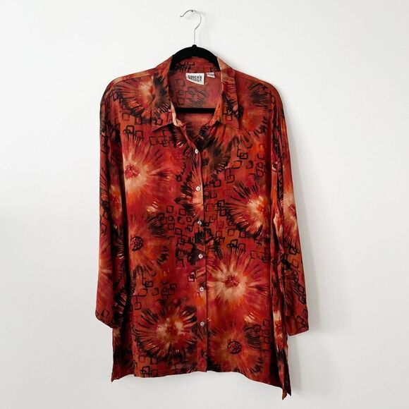 Chico’s art to wear blouse sun burst size 3 - Picture 1 of 6